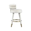 Meridian Furniture,Fitzroy Cream Velvet Counter Stool, Set of 2 - 4 of 4