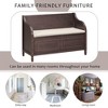 Whisen Rustic Style Entryway Multifunctional Storage Bench with Hidden Storage Space and Safety Hinge - 4 of 4