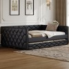Full XL Upholstered Daybed with Trundle and LED for Bedroom or Guest Room - 2 of 4