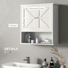Resenkos Farmhouse Bathroom Medicine Cabinet, Wall Cabinet with Barn Doors and Adjustable Shelf for Laundry Room, White - 3 of 4