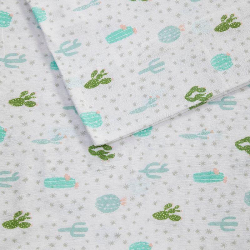 Printed Cotton Flannel Sheet Set, 4 of 9
