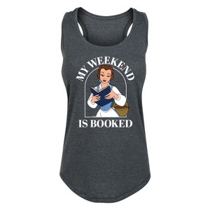 Women's - Disney Princess - Belle My Weekend Is Booked Graphic Racerback Tank - 1 of 4