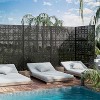 Lirago 72 in. Black Outdoor Privacy Fence Galvanized Metal Screen Panels - 4 of 4