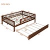 NicBex Twin/Full Size Daybed Wood Bed Frame with Trundle and Fence Guardrails for Bedroom,Living Room,Apartment - 3 of 4
