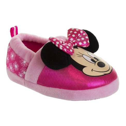 Disney Minnie Sizes Girls Slippers. (toddler/little Kids) - Flower/pink, 11-12 : Target