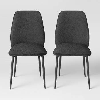 2pk Candelaria Upholstered Dining Chairs Dark Gray - Project 62™