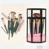 Unique Bargains Faux Pearl Clear Dustproof Glass Makeup Brush Holder with Lid 1 Pc - 2 of 4