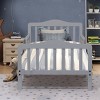 Infans Classic Kids Children Toddler Wood Bed Bedroom Furniture w/ Guardrails Grey - image 3 of 4