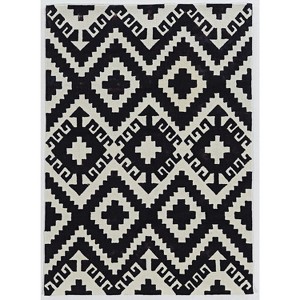 HomeStock Trio Spacely Ivory Black 8x10, Hand Tufted, Transitional - 1 of 4