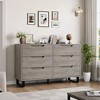 6 Dresser For Bedroom, 47.2" Wide Dresser, Freestanding Vertical Drawer Cabinet With Storage, Wooden Closet Storage Chest For Living Room - 3 of 4