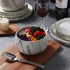 Lorren Home Trends Matte Marble Pattern Dinnerware Set, 12 Piece Service for 4, Microwave and Dishwasher Safe - 4 of 4
