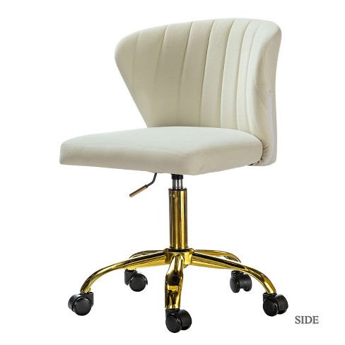 Ilia Comtemperary Swivel Office Chair with Channel Tufted Back | Karat Home - image 1 of 4