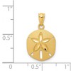Black Bow Jewelry 14k Yellow Gold Satin & Diamond-Cut Sand Dollar Pendant - 4 of 4