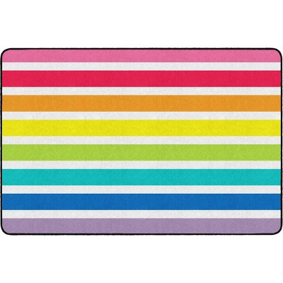 5'x7'5" Rectangle Indoor and Outdoor Stripe Nylon Accent Rug Multicolored - Flagship Carpets