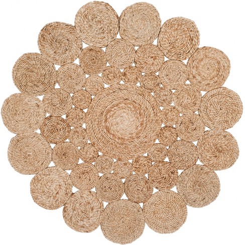 Natural Fiber Nf363 Hand Woven Area Rug - Natural - 8' Round - Safavieh ...