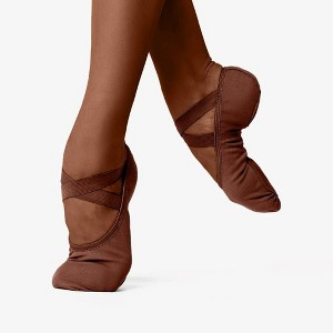 Womens Ballet Shoes by Danz N Motion 497 Stretch Canvas Split Sole with Crossed Straps - 1 of 4