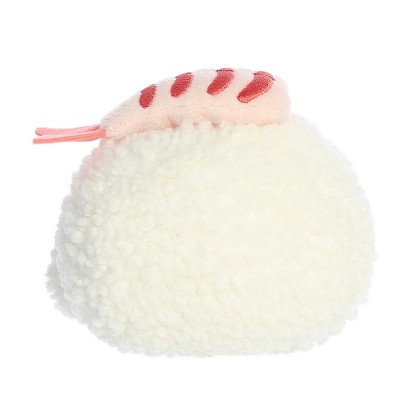 Aurora Palm Pals Ebi Shrimp Sushi Plüschtier – 13 Cm, Weiß & Rosa, Aus Recycelten Materialien, Weich & Kuschelig