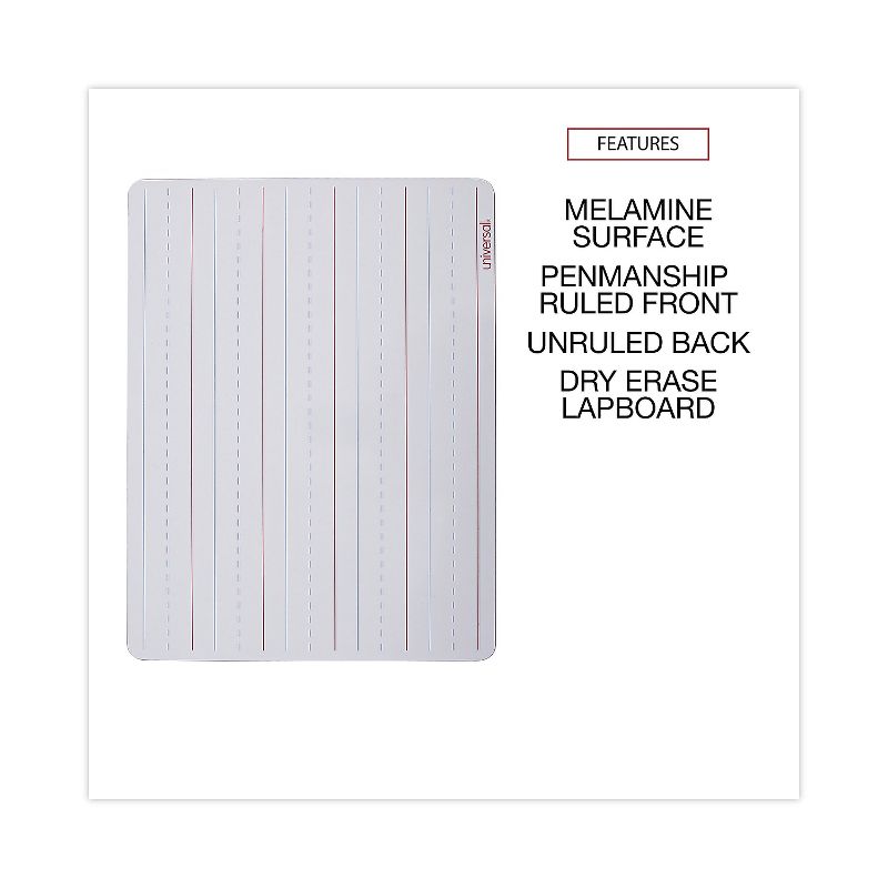 Universal Lap/Learning Dry-Erase Board Lined 11 3/4" x 8 3/4" White 6/Pack 43911, 5 of 7