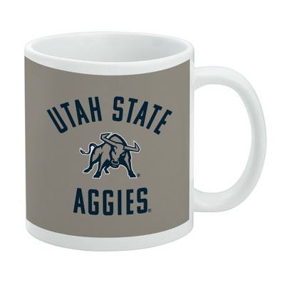 Utah State University Aggies Logo Ceramic Coffee Mug Novelty Gift Mugs for Coffee Tea and Hot Drinks 11oz White