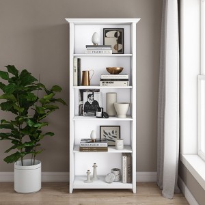 NicBex Bookcases for Living Room Modern 70" H 5 Tier Free Standing Storage Wood Bookshelves with Adjustable Storage Shelves for Office Home - 1 of 4