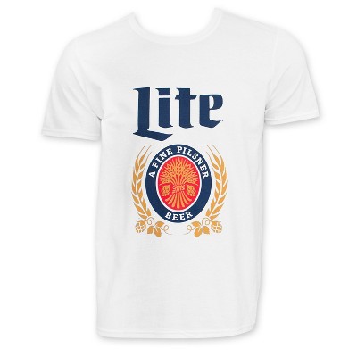 Adult Miller Lite Logo White T-Shirt