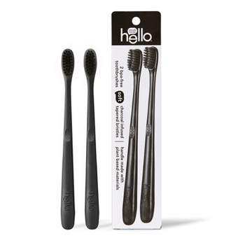 hello Activated Charcoal Infused Bristle Toothbrush - Trial Size -  - Soft - 2ct