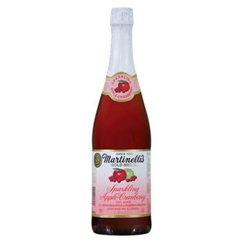 Martinelli's Gold Medal Sparkling Apple Cranberry Juice - 25.4 fl oz Glass Bottle