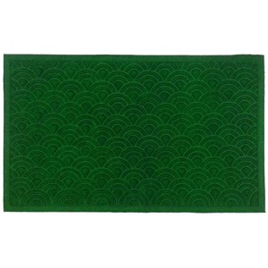 HomeRoots 18" X 30" Green Geometric Indoor Polypropylene Door Mat - 1 of 4