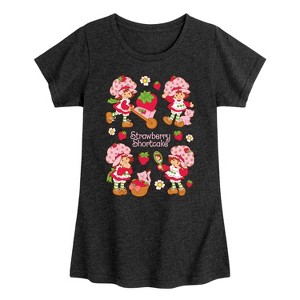 Girls' - Strawberry Shortcake - Vintage Grid-Toddler And Youth Girls Fitted Short Sleeve Graphic T-Shirt Fitted Short Sleeve Graphic T-Shirt - 1 of 4
