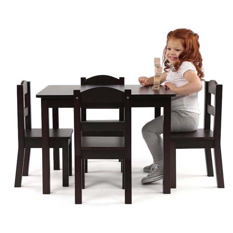 5pc Kids' Wood Table and Chair Set - Humble Crew, 4 of 9