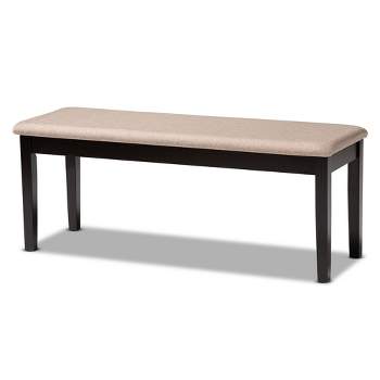 Teresa Fabric Upholstered and Wood Dining Bench - Baxton Studio