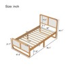 NicBex Wood Platform Bed with Headboard for Kids,Teens,Adults,White+Walnut - 3 of 4