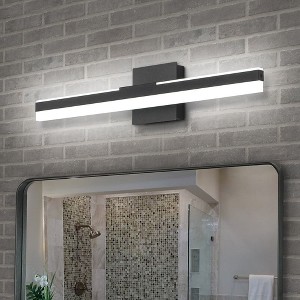 LLHZSY Modern Dimmable Matte Black LED Vanity Light - 1 of 4