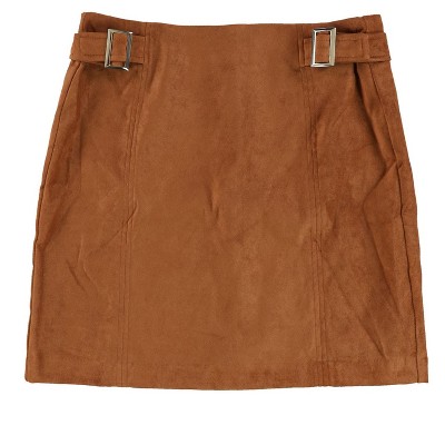 bar III Womens Faux-Suede Mini Skirt