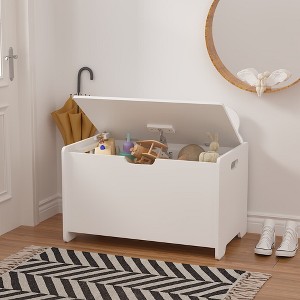 Racxily Kids Toy Storage Organizer with Rolling Drawer£¬ Modern Wooden Toy Chest with Wheels, Large Pull-Out Bin for Nursery, Bedroom or Playroom - 1 of 4