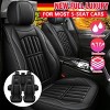 GOTGELIF PU Leather Car Seat Covers Set Universal Fit for 5 Seats, Waterproof & Non-Slip - 2 of 4