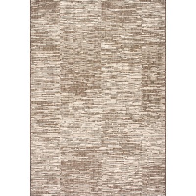Nuloom Shirlene Stripes Indoor and Outdoor Patio Area Rug 5x7, Beige