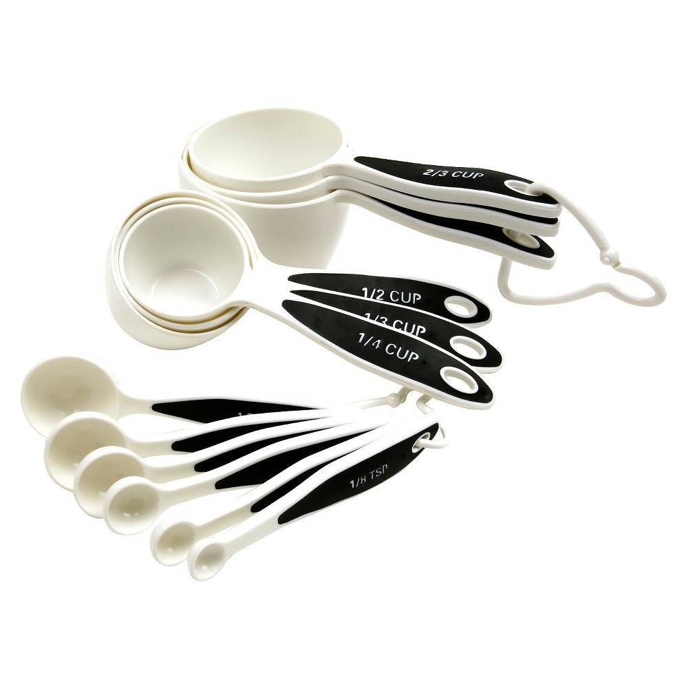 Norpro Grip EZ Measuring Cups and Measuring Spoons Set Black/White
