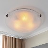 C Cattleya Modern Flush Mount Ceiling Light with Clouded Glass for Bedroom Kitchen and Entrance - 2 of 4