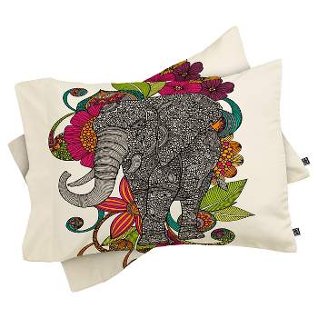 Valentina Ramos Ruby the Elephant Lightweight Pillowcase Standard Cream - Deny Designs
