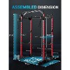 Acekool Power Cage, Multi-Functional Home Gym Squat Rack with Cable System, 1600LB Capacity, Over 20 Attachments, Black - 4 of 4