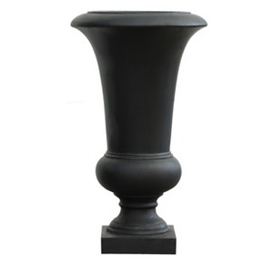 LuxenHome 22.75" H Slim MgO Urn Planter Black - 1 of 4