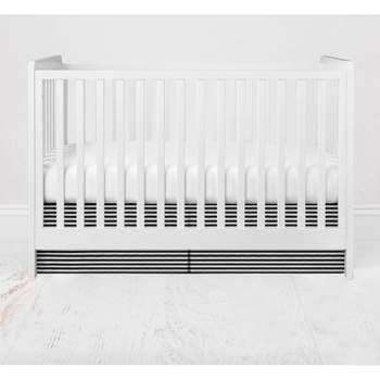 Bacati - Pin Stripes Crib/Toddler Bed Skirt - White/Black