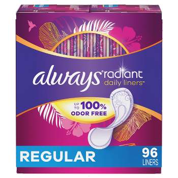 Always Dailies Thin Unscented Panty Liners : Target