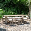 PURPLE LEAF Patio Dining Set Luxury Modern Conversation Set Aluminum Large Rectangle Dining Table and Chairs - 3 of 4