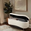 Kumasinova 48" Boucle Fabric End of Bed Ottoman Bench with Storage&Wood Legs,Accent Bench Bed Bench for Living Rom&Bedroom,400lbs Max - 2 of 4
