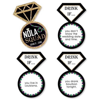 Big Dot of Happiness Drink If Game - Nola Bride Squad - New Orleans Bachelorette Party Game - 24 Count