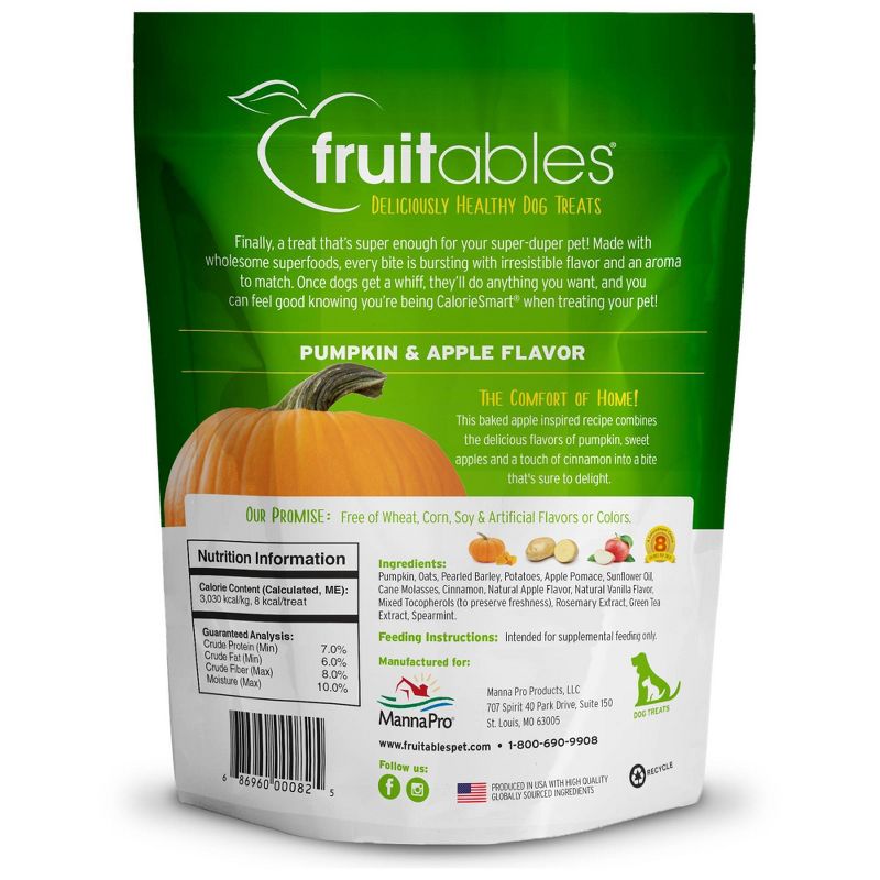 Fruitables Baked Pumpkin &#38; Apple Flavor Healthy Low Calorie Dog Treats - 12oz, 4 of 5