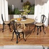 Outsunny Outdoor Chair Cushions Set of 4, Round Seat Cushions for Dining Chairs Bistro Chairs with Machine Washable Cover, 15" x 15" x 3" - 3 of 4