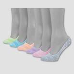 Hanes Women's Invisible Comfort 6pk Mid Cut Liner Socks - Assorted Colors 5-9